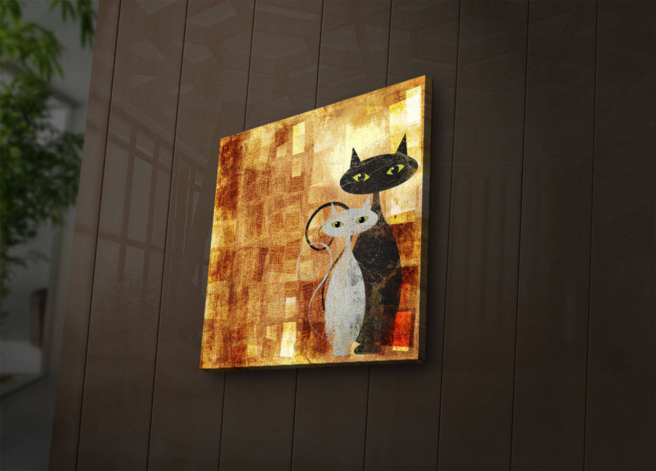 Tablou decorativ cu lumina LED, 4040İACT-17, Dimensiune: 40 x 40 cm, Multicolor - view 3