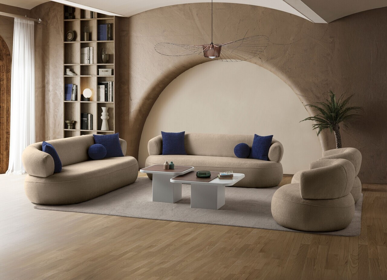 Canapea 3 locuri, Atelier del Sofa, 752EST1166, Bej — imaginea 5