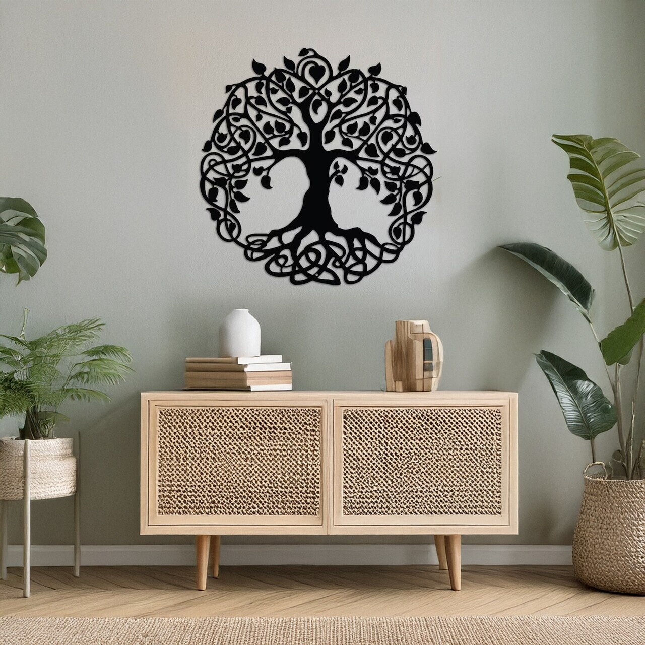 Decoratiune de perete, DCV-1037-MT, Dimensiune: 50 x 50 cm, Negru — imaginea 2