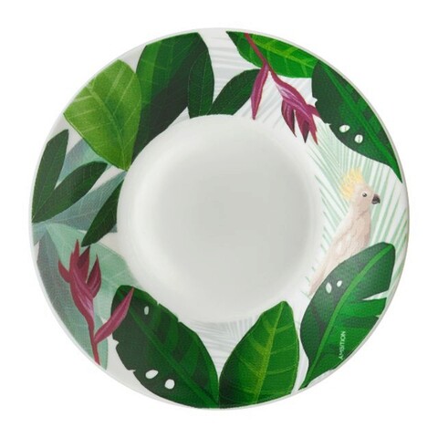 Farfurioara pentru ceasca Paradise Jungle, Ambition, 11 cm, portelan, multicolor