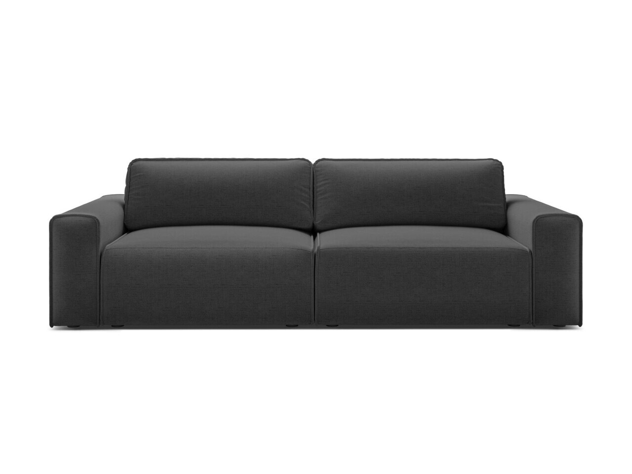 Canapea extensibila 3 locuri, Victor, Micadoni Home, 246x100x83 cm, tesatura structurata, antracit