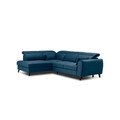Coltar extensibil stanga 4 locuri ELTAP, LT-40NU, Noble, 255x201x100 cm, lemn/poliester, albastru inchis