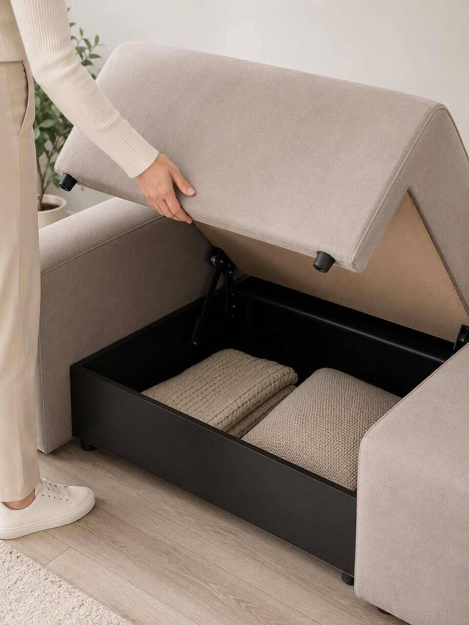 Canapea 3 locuri, Atelier del Sofa, 560ARE5314, Ecru — imaginea 4