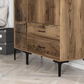 Dulap pentru haine, Hommy Craft, Kumsal PT, 120x47.5x201.4 cm, PAL, Maro