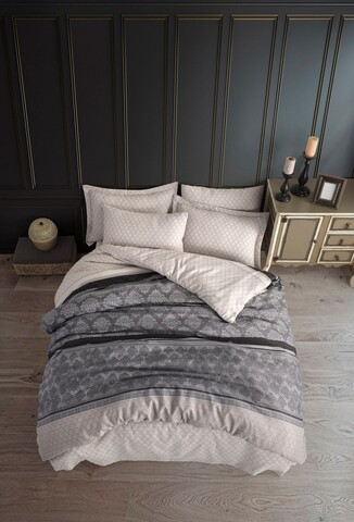 Lenjerie de pat pentru o persoana, eponj home, creative 143epj04411, 2 piese, amestec bumbac, gri