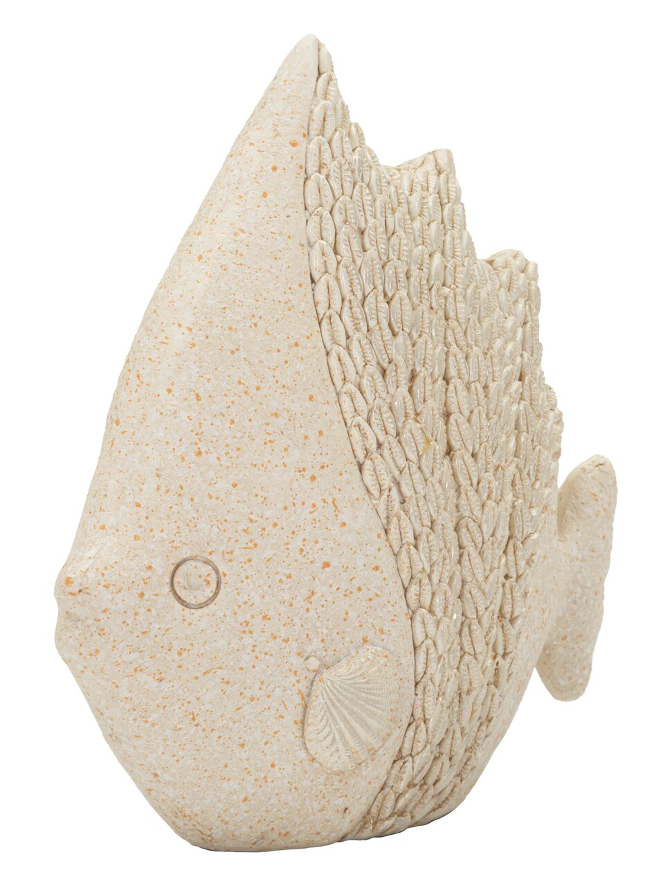 Decoratiune, Mauro Ferretti, Fish, 16.7x6.5x16.8 cm, polirasina, bej - imagine 4