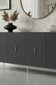 Consola, Hanah Home, Ayshe 180, 180x75x32 cm, Antracit / Argintiu