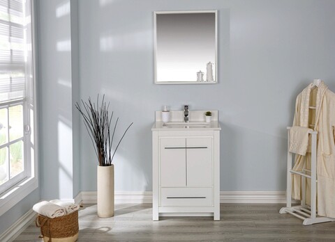 Set mobilier de baie (2 piese), jussara, superior 24, alb