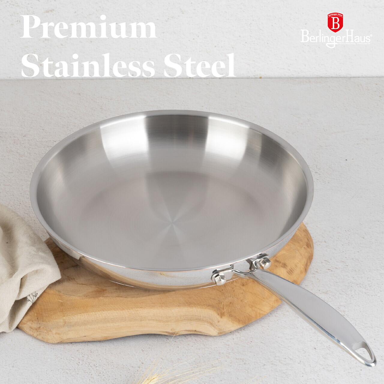 Tigaie Berlinger Haus, Copper Touch, 28 cm, inox, argintiu - imagine 11