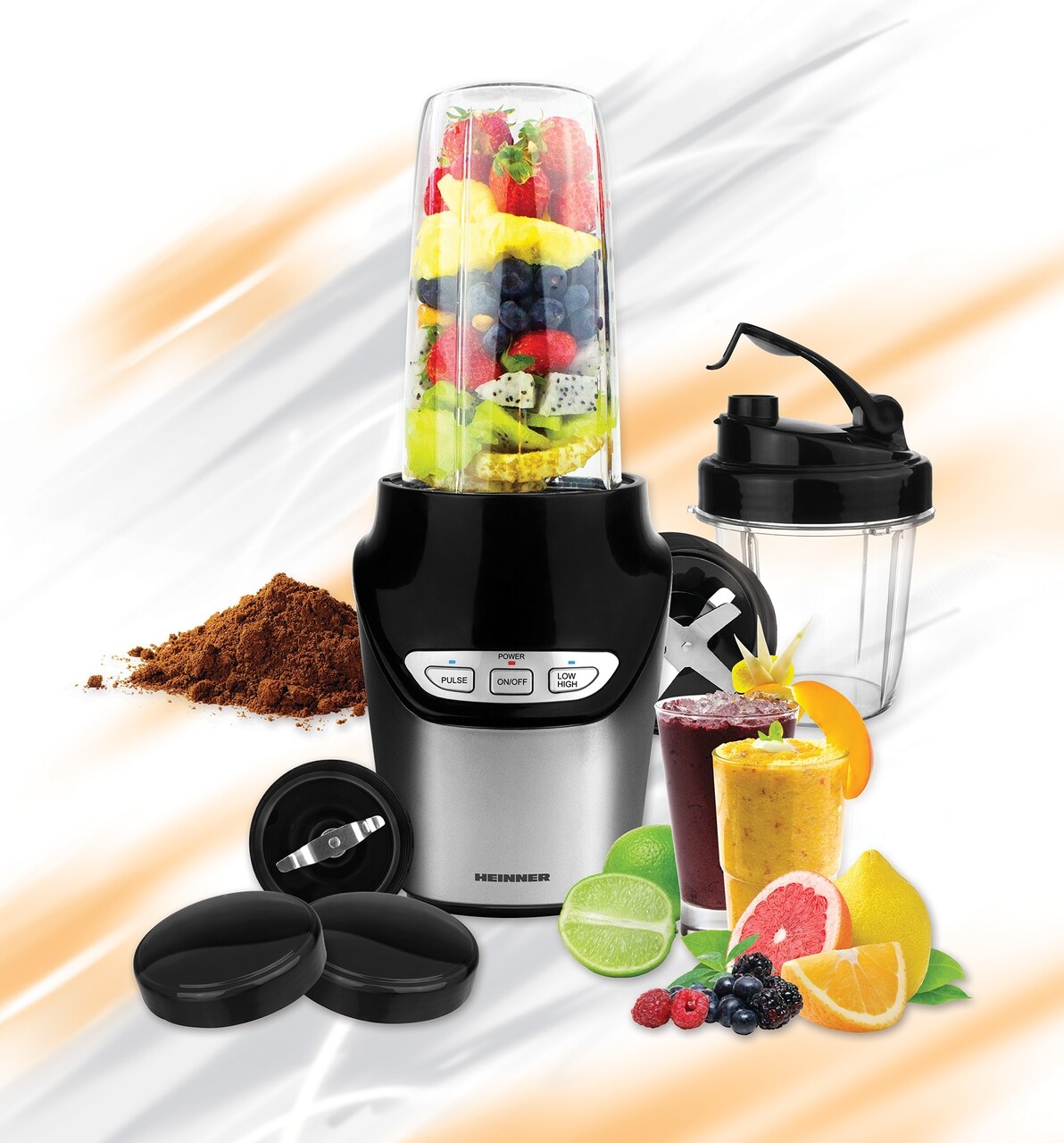 Blender Nutrition, Heinner, 1000 W, 2 viteze, negru mezoni.ro