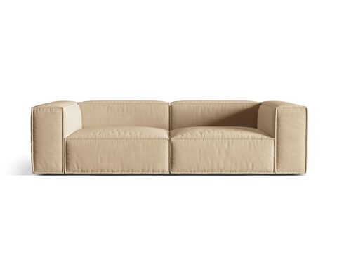 Canapea 4 locuri, Nuria-88, Micadoni Home, 250x110x72 cm, catifea, bej nude