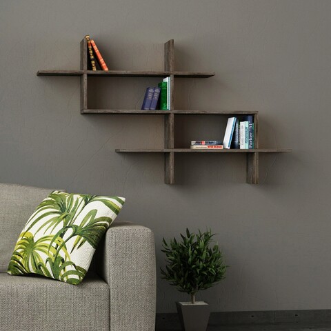 Corp biblioteca, Homitis, Halic, 150x82x22 cm, Cafea neagră