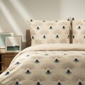 Lenjerie de pat dubla Letamo, Homla, 3 piese, 160x200 cm, poliester, multicolor