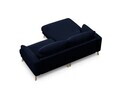 Coltar stanga 3 locuri, Naomi, Micadoni Home, 200x170x75 cm, catifea, albastru regal