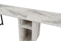 Birou, Nordure, Twin Study Desk, 240x74x60 cm, Frezie / Marmură / Negru