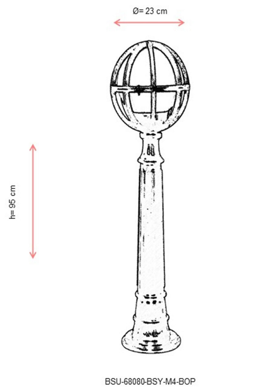 Lampadar de exterior, Avonni, 685AVN1111, Plastic ABS, Negru