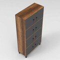 Dulap multifunctional, Locelso, MN06, 96x179.4x40 cm, Nuc / Antracit
