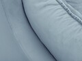 Canapea extensibila, Freesia, Mazzini Sofas, 3 locuri, cu lada de depozitare, 215x94x90 cm, catifea, albastru deschis