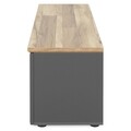 Comoda TV cu 2 usi si 1 sertar, Capri, L.120 l.38 H.45, pal/mdf, gri/natur