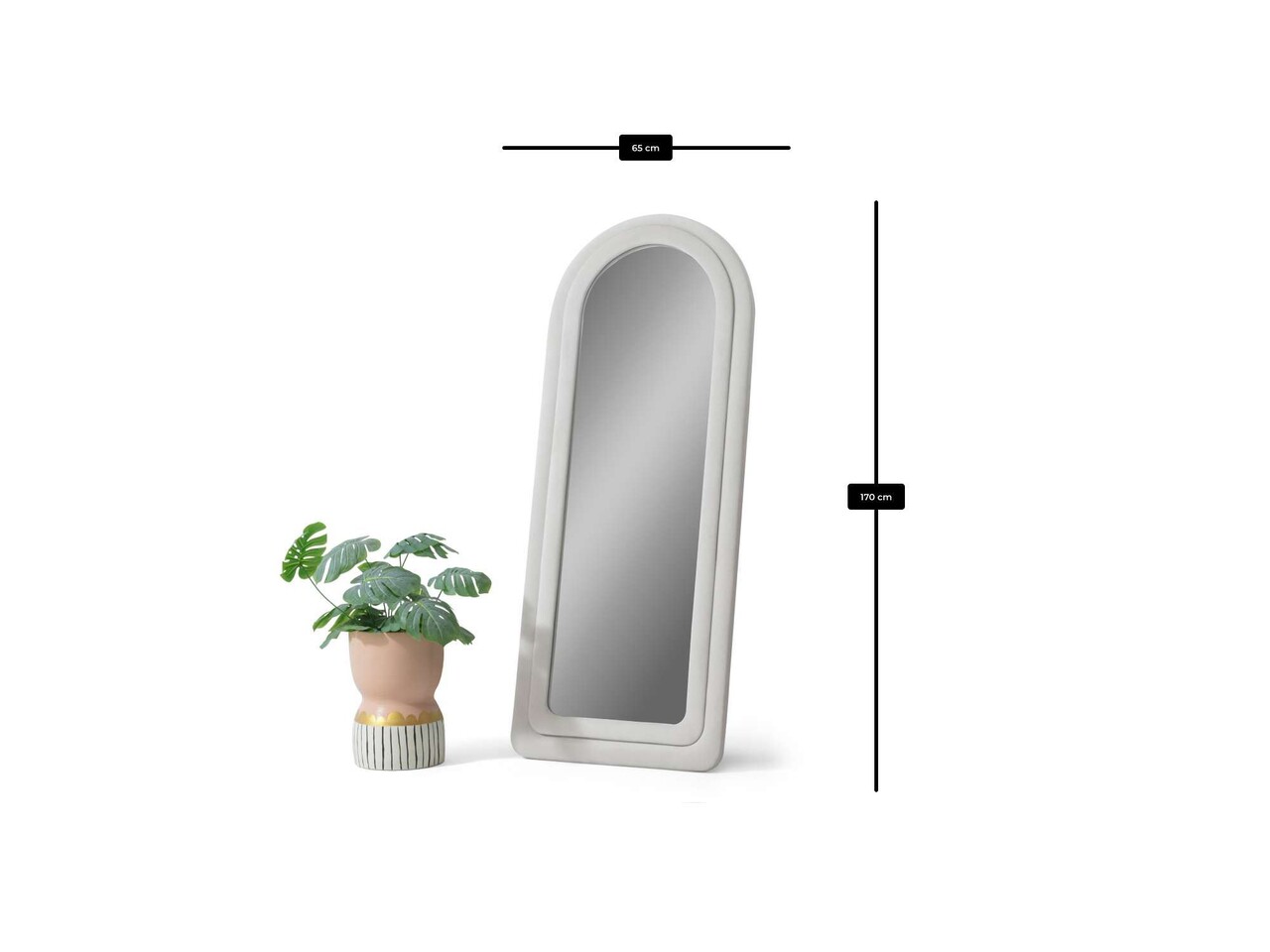 Oglinda Cheval, Hanah Home, Doga, 65x170 cm, MDF , Crem