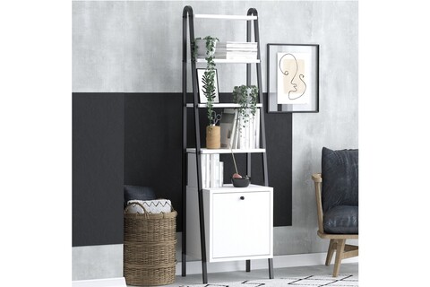 Corp biblioteca, Elegance, Lisa, Alb/Negru