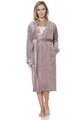 Halat de casa dama, Luisa Moretti, LMS-2082, bambus/bumbac, plum, marimea 34/36 - S