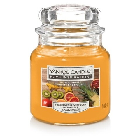 Lumanare parfumata in suport de sticla, Yankee Candle, 30 ore, 104 g, fructe exotice