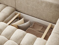 Coltar extensibil stanga 4 locuri ELTAP, Bon-01, Bonett, 250x175x92 cm, lemn/poliester, bej inchis
