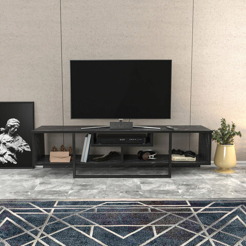 Comoda tv, retricy, asal 150, 150x35.2x40 cm, pal, negru