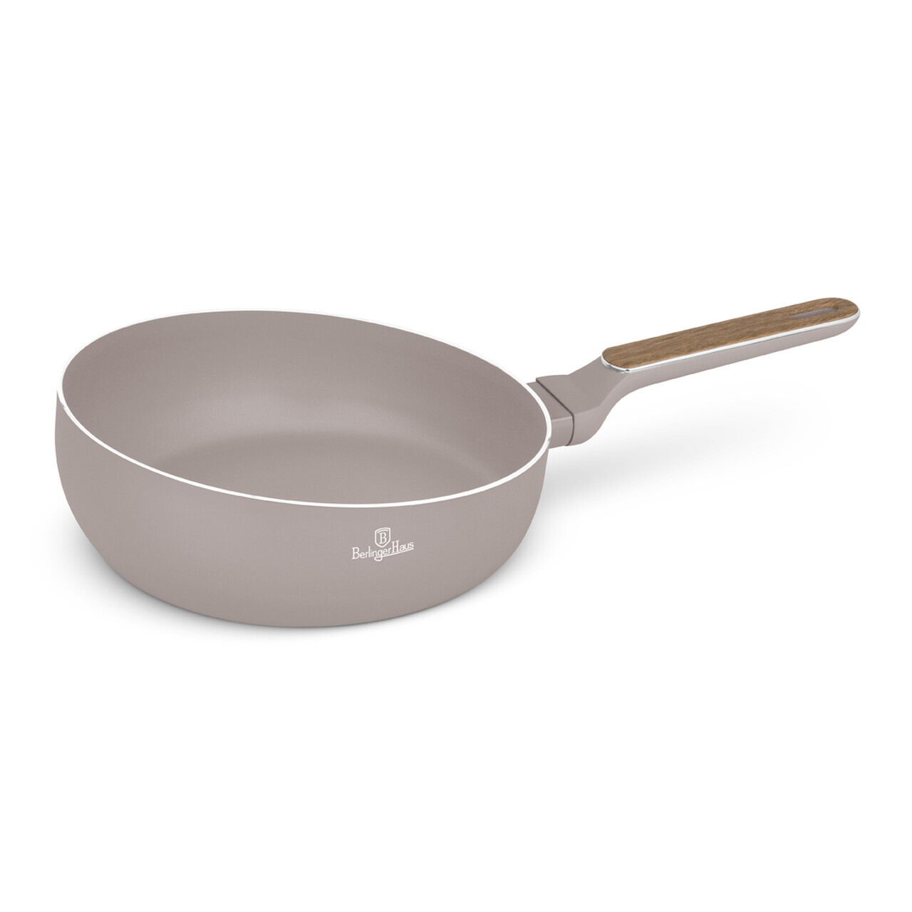 Tigaie flip Berlinger Haus, Taupe Nordic, 26 cm, aluminiu, taupe mat/natur - imagine 2