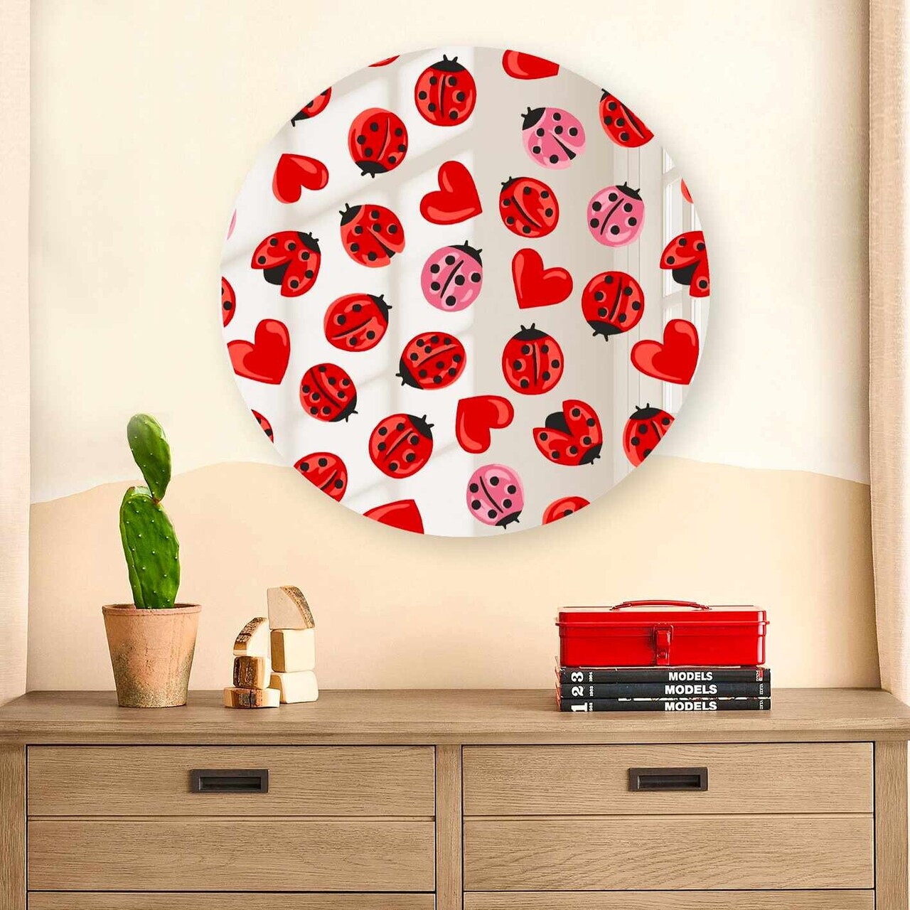 Oglinda decorativa AY11697 Sticla ø30 cm Multicolor