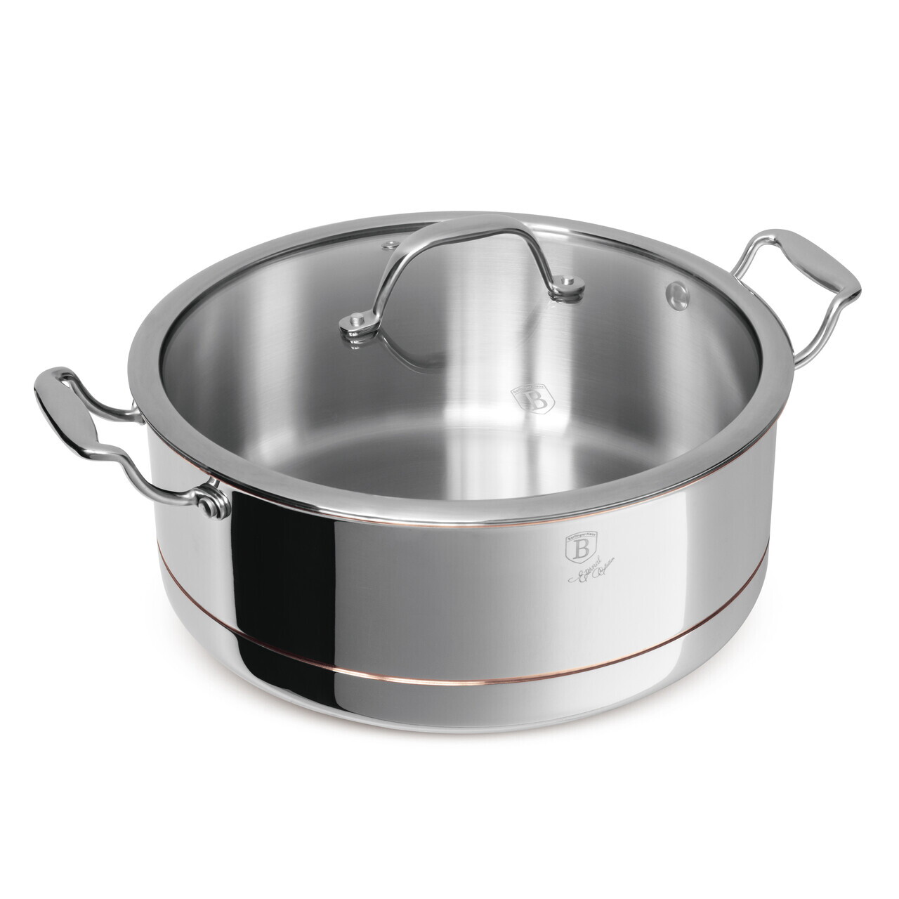 Oala adanca cu capac Berlinger Haus, Copper Touch, 28 cm, inox/aluminiu, argintiu - imagine 8