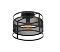 Plafoniera ELTAP, Gormar, 30x23 cm, 1xE27, 15W, otel, negru