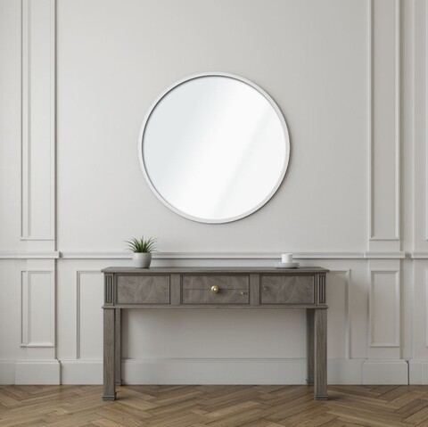 Oglinda decorativa, Lumisfera, Ocean 40, Alb