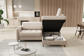 Coltar extensibil dreapta 3 locuri ELTAP, RT-18RAQ, Barea, 208x160x100 cm, lemn/poliester, bej