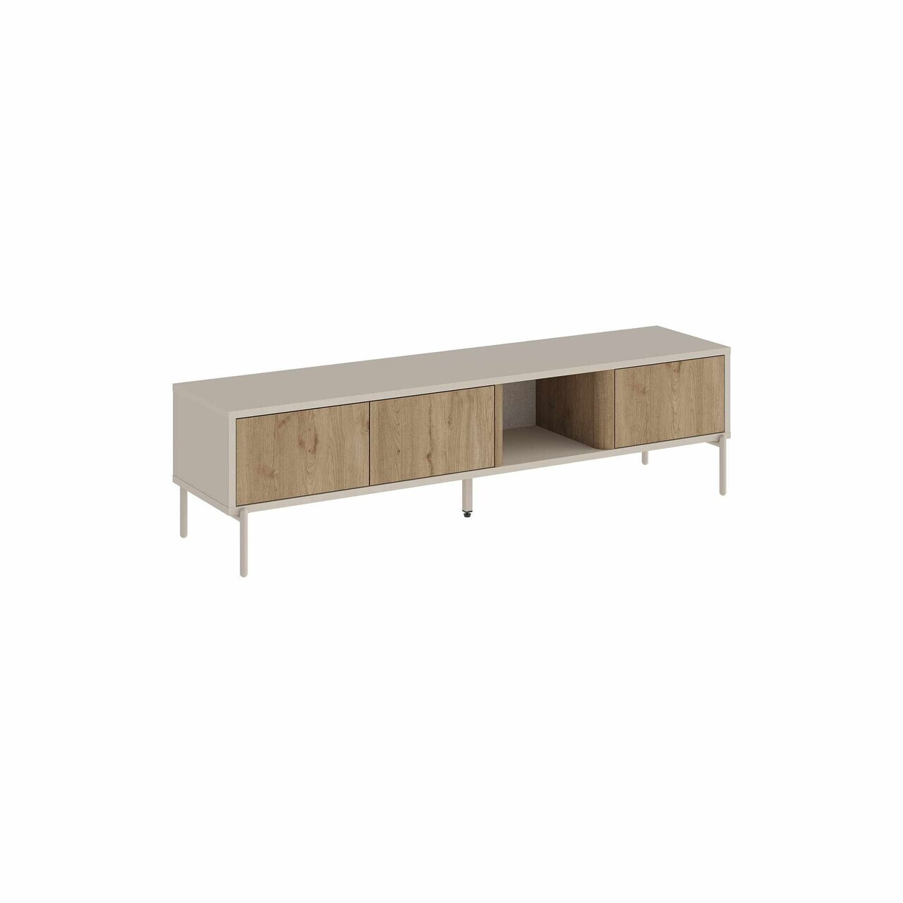 Comoda TV, Hanah Home, Ventro, 150x40x36 cm, Natural / Gresie — imaginea 7