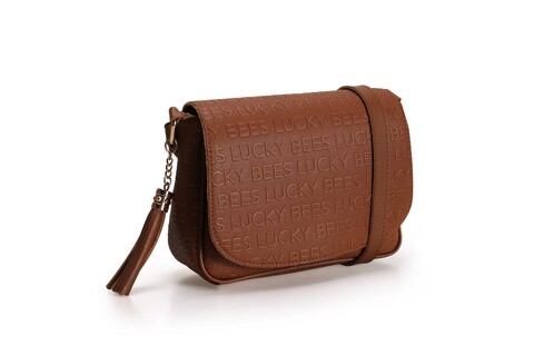Geanta, lucky bees, 1389 tan, piele ecologica, maro