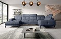 Coltar dreapta 6 locuri ELTAP, RT-40PO, Neviro, 350x201x77 cm, lemn/poliester, albastru