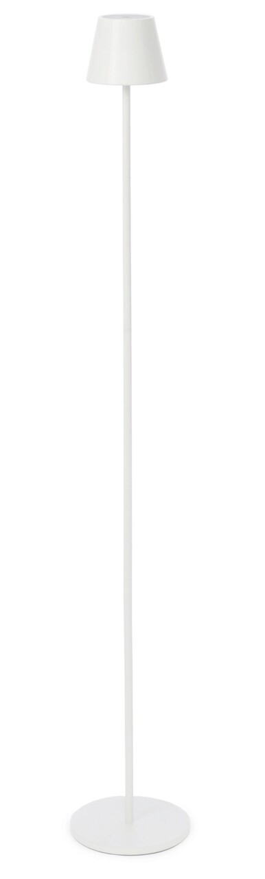 Lampadar LED de exterior Etna, Bizzotto, 17x115 cm, cu baterie reincarcabila, otel acoperit cu pulbere, alb