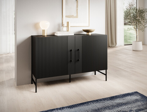 Comoda ELTAP, Raftt, 120x42x80 cm, PAL/MDF, negru