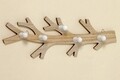 Cuier cu 5 agatatori, Boltze Gruppe, 40 x 13 x 5 cm, lemn