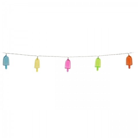 Poza Ghirlanda cu 10 Led-uri Party Ice Cream, 43 cm, polipropilena, multicolore