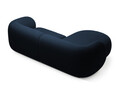 Coltar stanga 2 locuri, Kate, Micadoni, 255x176x76 cm, catifea, albastru regal