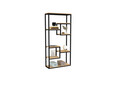 Corp biblioteca, Puqa Design, Emina, 85x182x29 cm, PAL, Safir / Negru