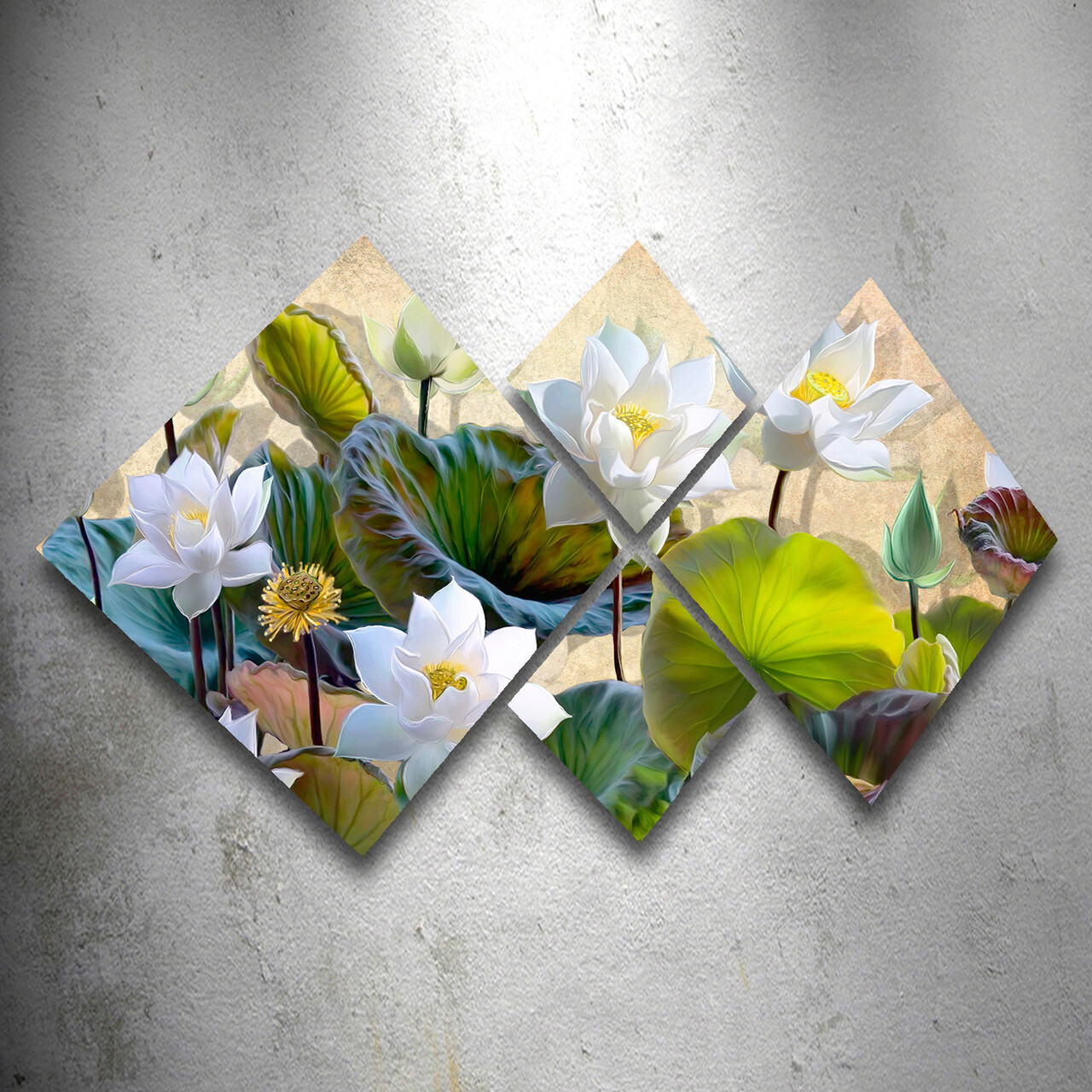 Set 4 tablouri decorative, 4MDF1482690995, MDF, Imprimat UV, Multicolor - 1 | YEO