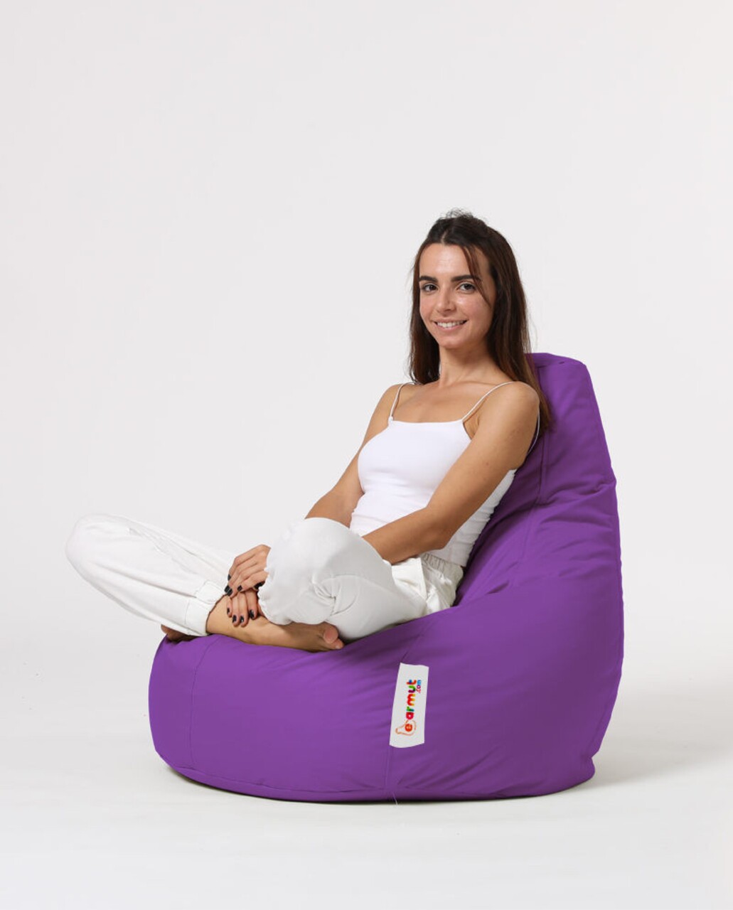 Fotoliu Puf, Bean Bag, Ferndale Drop L, 80 X 80 Cm, Poliester Impermeabil, Mov