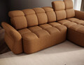 Coltar extensibil dreapta 3 locuri ELTAP, Beneth, 301x185x115 cm, lemn/poliester, mustar
