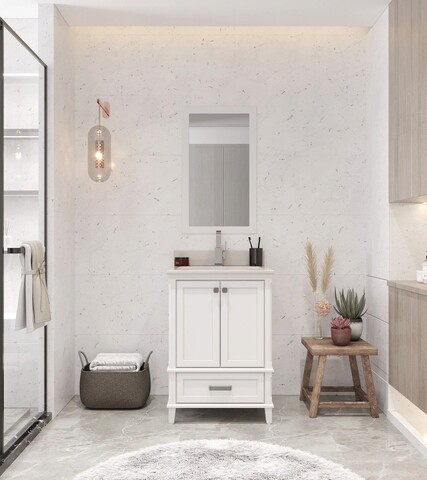 Set mobilier de baie (2 piese), jussara, yukon 24, alb