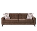 Canapea extensibila Cinar, Pandia Home, 209x80x80 cm, lemn, maro