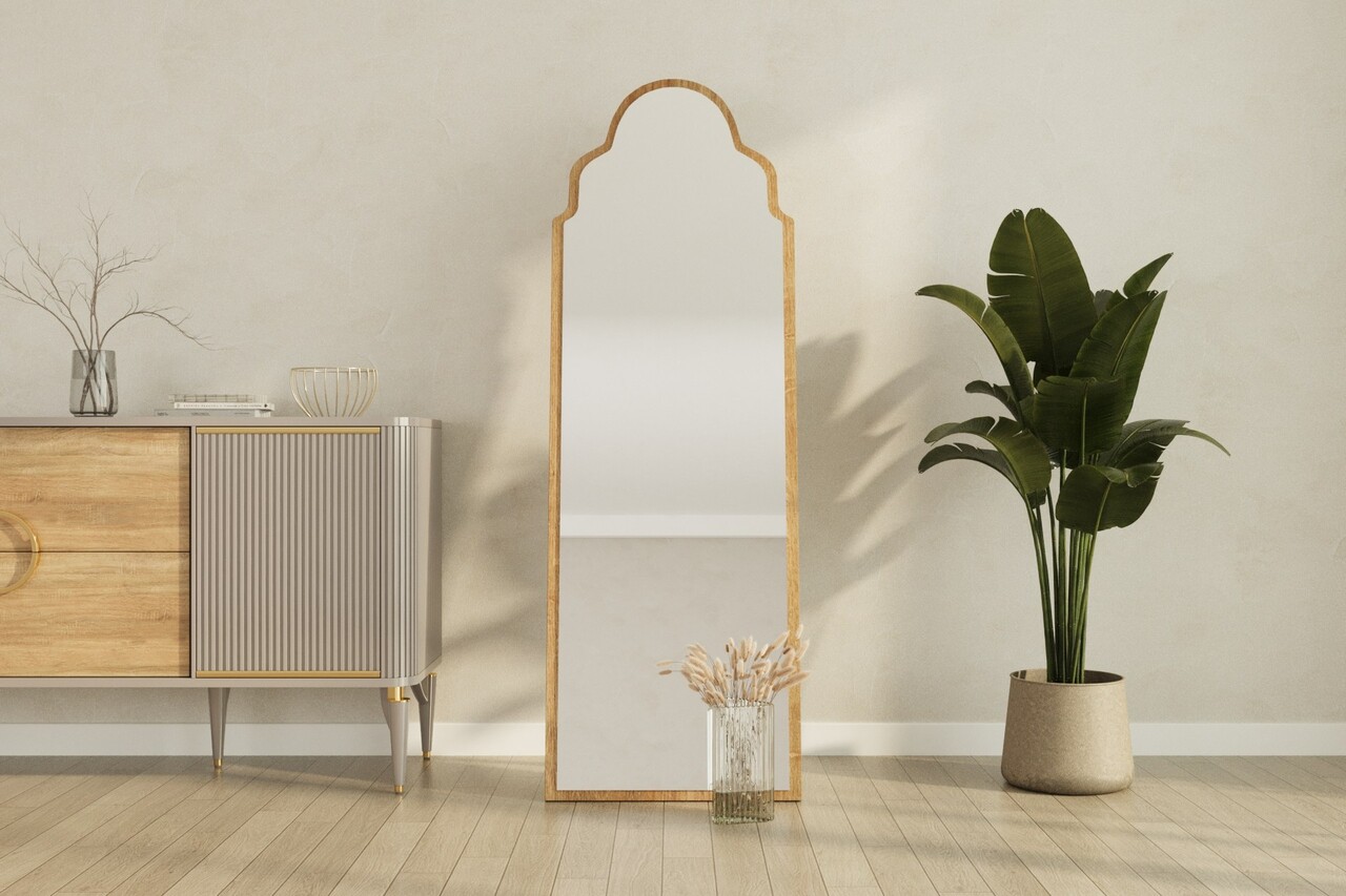 Oglinda decorativa, Siam, Şahmaran, 50x160x2.2 cm, Maro - 1 | YEO